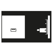 Jung - Multifunktions-Anschlussdose Multimedia-Anschluss ws MA LS 1122 USB m.Tragring