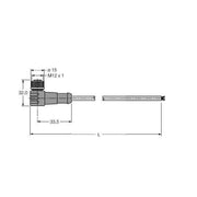 Turck - Konfektioniertes Sensor-Aktor-Kabel RFID-Leitung WK4.5T-2/S2500 Standard