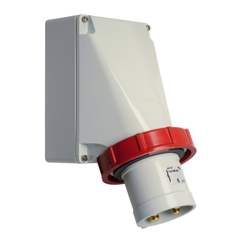 Walther Werke - CEE-Gerätestecker (IEC 60309) Wandgerätestecker 63A 668 5P 400V 6h IP67