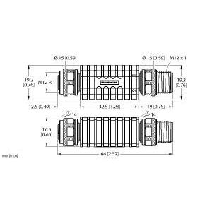 Turck - Adapter für Befehlsgeräte Adapter ADFKM5.324FSM4.211YE
