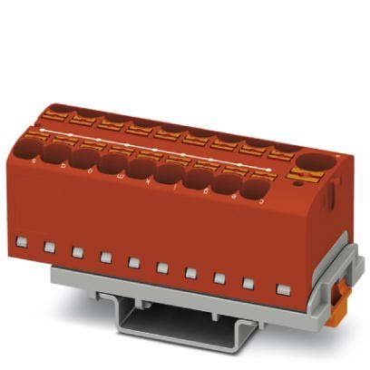 Phoenix Contact - Durchgangs-Reihenklemme Verteilerblock PTFIX10/18X4-NS35RD − 8 Stück