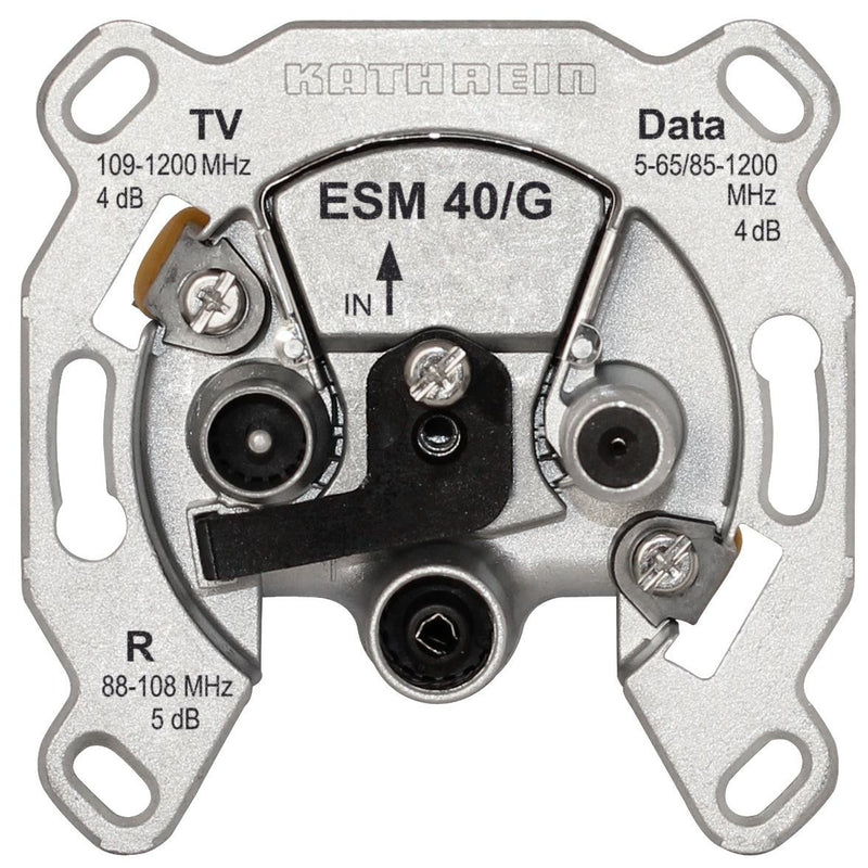 Kathrein - Antennensteckdose BK-Modem-Steckdose 3fach ESM 40/G Einzeldose selektiv