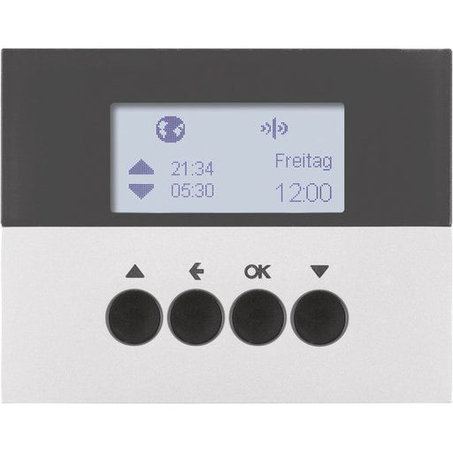 Berker - Bussystem-Zeitschaltuhr KNX-Funk Jalousieschaltuhr 85745177 alu lackiert
