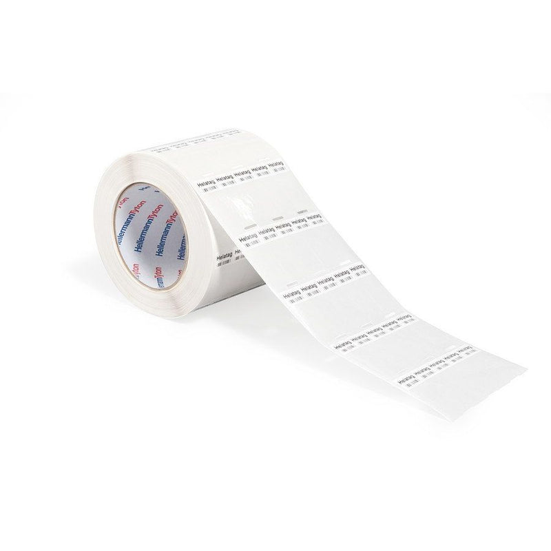 HellermannTyton - Kabelmarkierungssystem Etiketten selbstlamin. 596-00125(500) weiß/transparent − 500 Stück