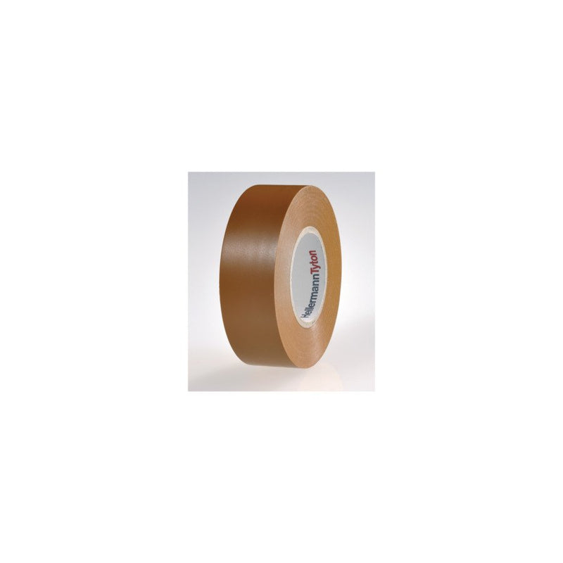 HellermannTyton - Klebeband Isolierband HTAPEFLEX152525PVCBN 25mm x 25m braun − 10 Stück