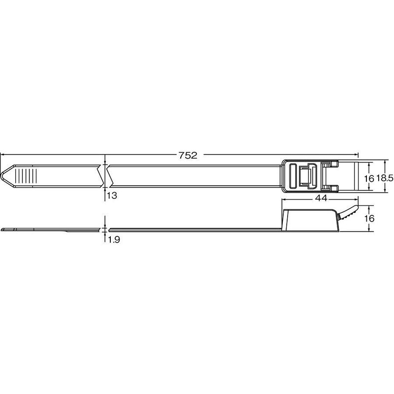 HellermannTyton - Kabelbinder SPEEDYTIE-N66-YE-V1 Speedy Tie ThekenBox − 5 Stück