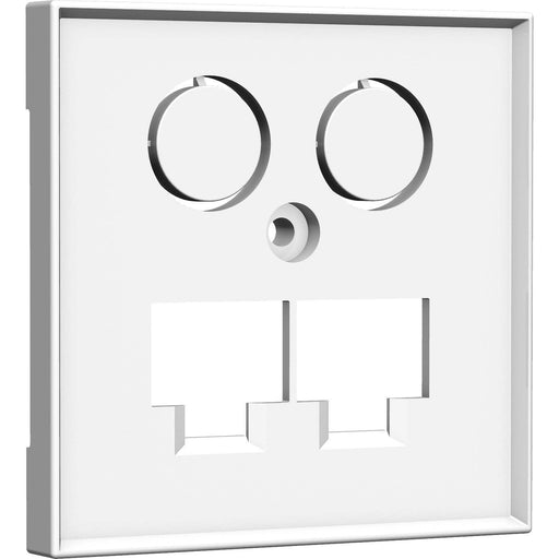 Homeway - Multi-Einsatz/Abdeckung für Daten- und Kommunikations-Anschlusstechnik Zentralplatte TV+LAN/LAN HW-ZLLVWG55V1 55x55mm vw − 1 Stück