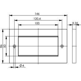 Telegärtner - Abdeckrahmen 100000514 86x146, 4-fach, weiß − 50 Stück