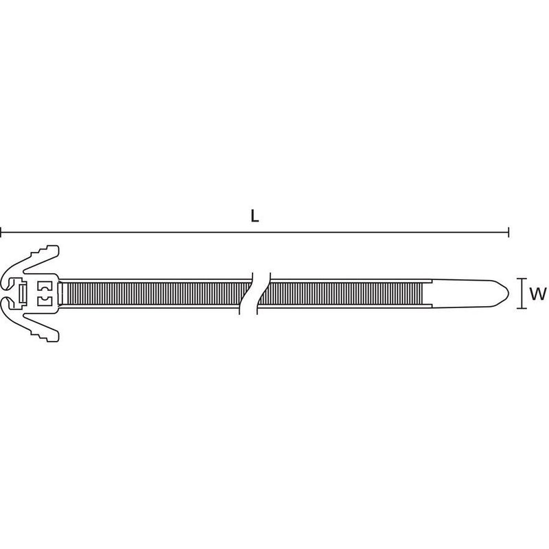 HellermannTyton - Kabelbinder REZ300-PA66-PK (100) 305 x47 mm, pink − 100 Stück