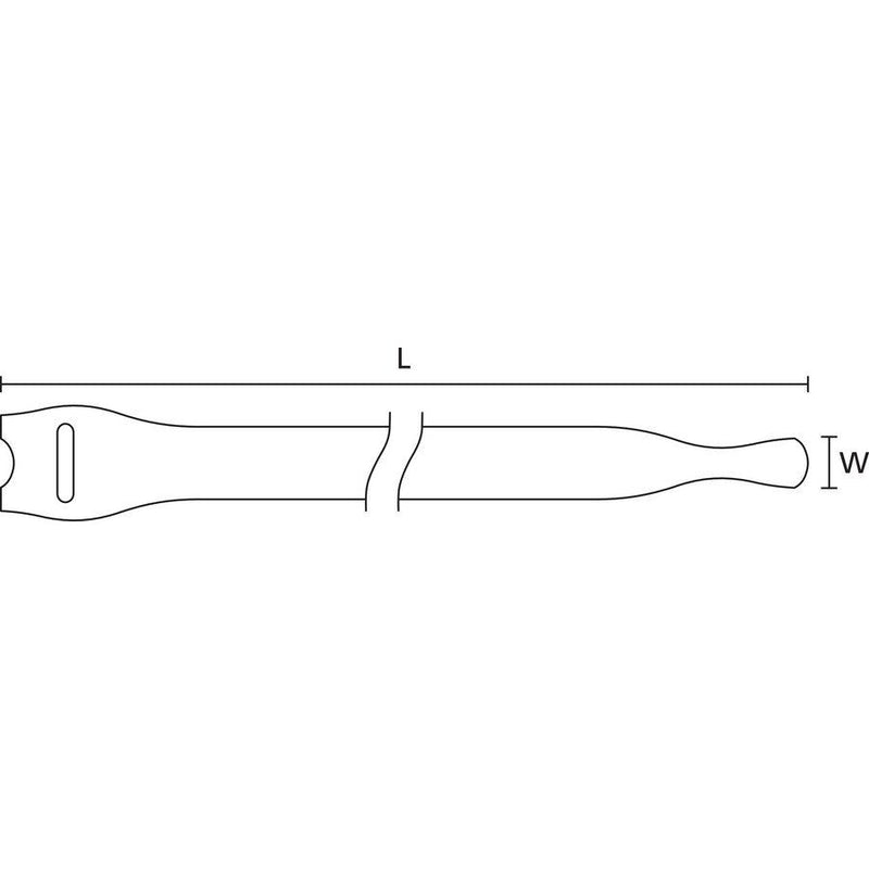 HellermannTyton - Kabelbinder Textie L BK (VE10) 330x12,5mm