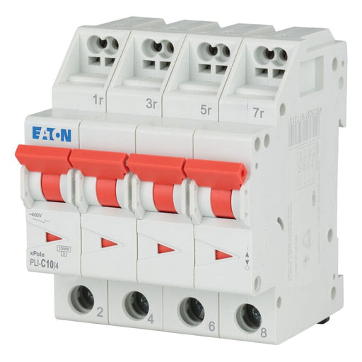Eaton - Leitungsschutzschalter PLI-C10/4 C 10A, 4p Steckkl