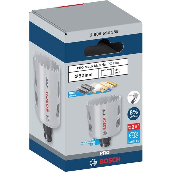 Bosch - Lochsäge PRO Multi Material PC Plus 2608594389 Lochsäge, 52 mm