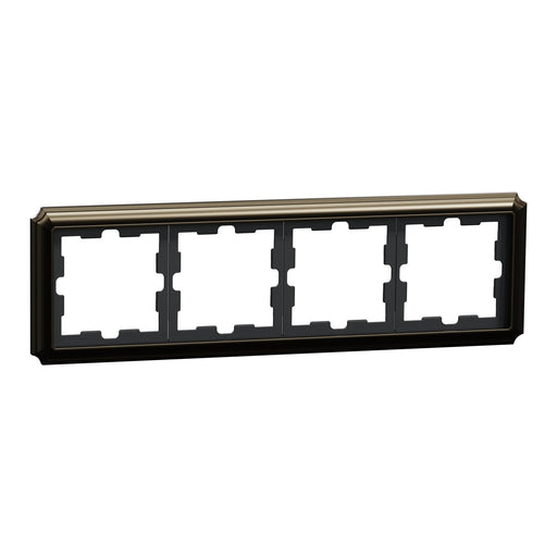 Merten - Abdeckrahmen D-Antik Metallrahmen MEG4040-4752 4-fach, Moccametalli