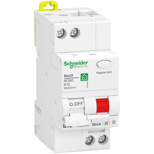 Schneider Electric - Kombination FI-Schalter/Leitungsschutzschalter FI/LS R9D02616 1P+N, 16A, B-Char