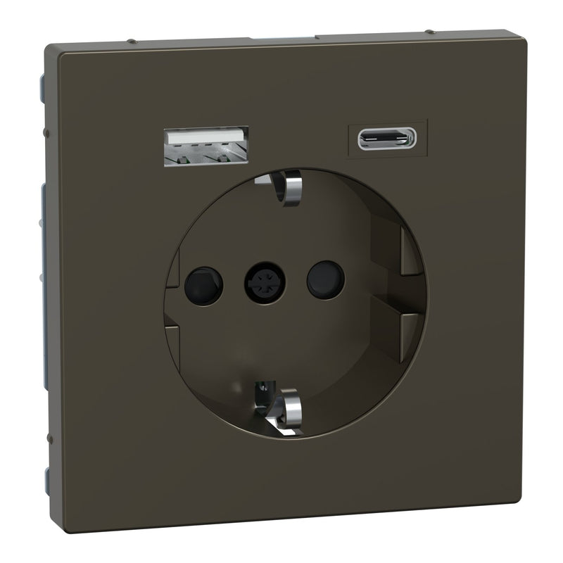 Merten - Steckdose Schuko Steckdose MEG2367-6052 mit USB Ladegerät