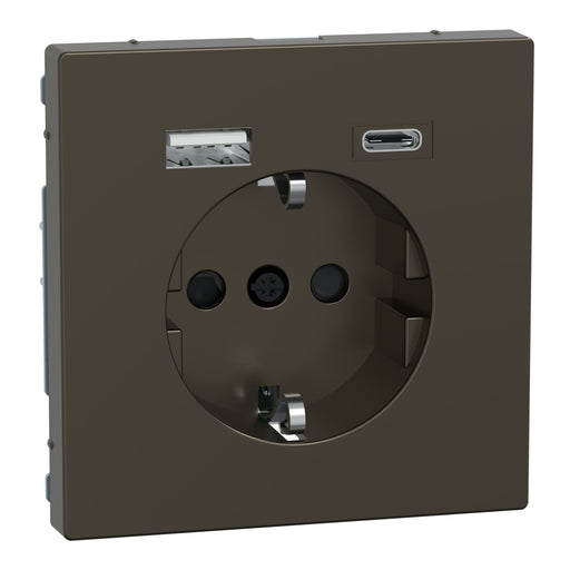 Merten - Steckdose Schuko Steckdose MEG2367-6052 mit USB Ladegerät
