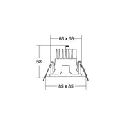 Brumberg Leuchten - Downlight/Strahler/Flutlicht LED-Einbaudownlight 230 V 40641185 3500K, 58Gr