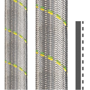 Flexa - Metall-Schutzschlauch Kunststoffschlauch K-EDU AD36 28x36mm m.Stahldrahtumflech. − 25 Meter