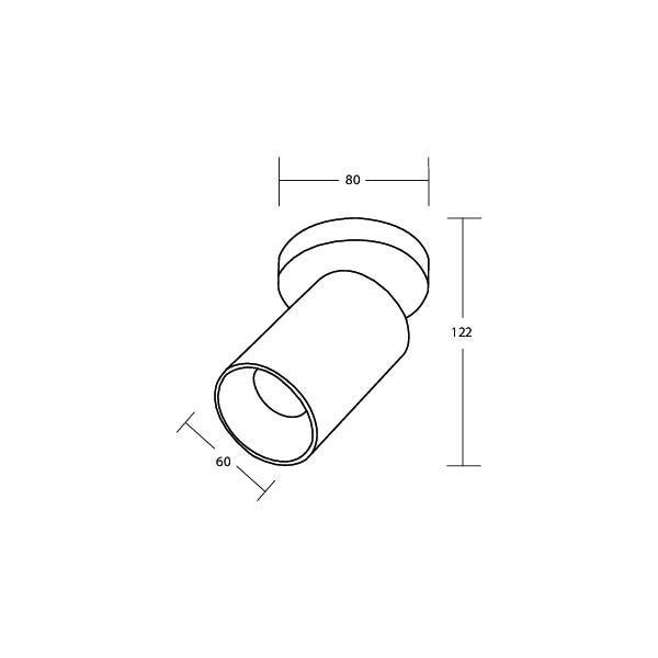 Brumberg Leuchten - Decken-/Wandleuchte Anbauleuchte 1x GU10 57121170