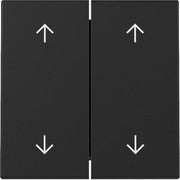 Gira - Abdeckung/Bedienelement für Installationsschalterprogramme Wippe 2f Pfeile 3297005 Schwarz m