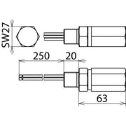 DEHN - Überspannungsableiter für Informations-/MSR-Technik Überspannungsableiter DPI CD EXI+D 2X24 M DEHNpipe Ex (i)(d)