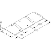 Niedax - Deckel für Kabeltragsystem Kabelrinnendeckel RDV 400 E3 − 3 Meter