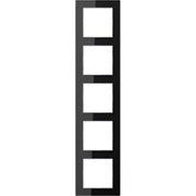 Jung - Abdeckrahmen Glasrahmen 5-fach sw AC 585 GL SW waage/senkrecht