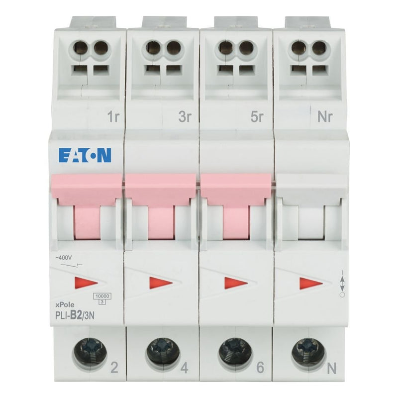 Eaton - Leitungsschutzschalter PLI-B2/3N B 2A, 3p+N Steckkl