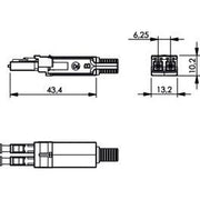 Telegärtner - LWL-Steckverbinder STX LC-D Steckereinsatz 100021187 MM