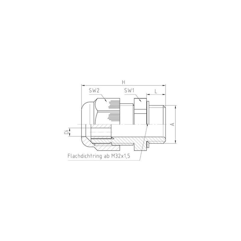 Jacob - Kabelverschraubung 50.620 PA/4x5 M20 − 100 Stück