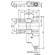 Bernstein - Scharnierschalter Sicherheitsscharnier SHS3-U15Z-KA5-R