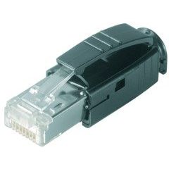 Telegärtner - Modularer Steckverbinder STX IP20 RJ45-Stecker 100007451 AWG24-27 Cat6, sw − 10 Stück