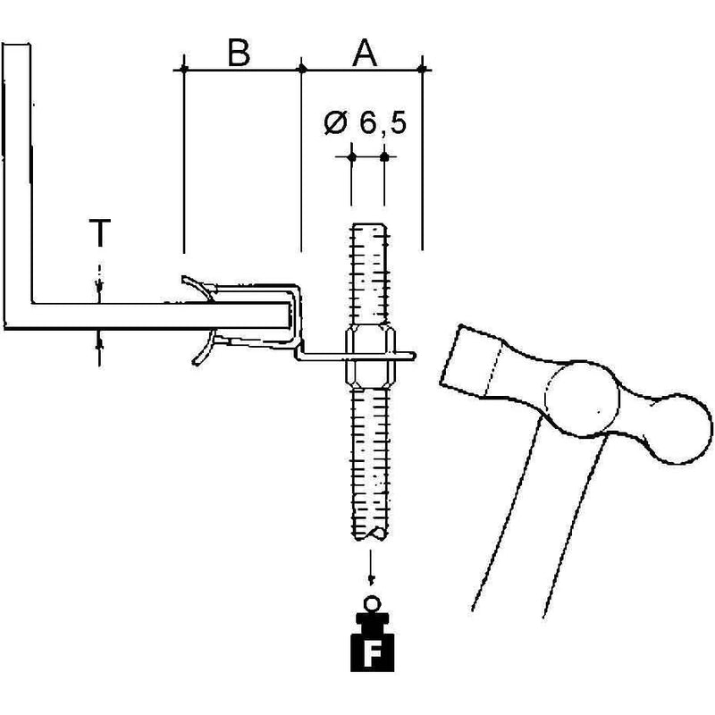 Niedax - Befestigungsklammer EKLIPS-Stangenbf. AHB-38 − 100 Stück