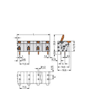 WAGO - Leiterplattenklemme 2601-1507 1,5mm²,gr − 20 Stück
