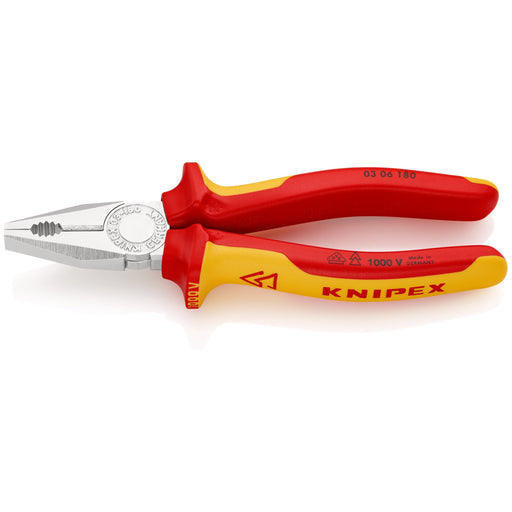 Knipex - Kombizange 03 06 180 SB verchromt, 180mm