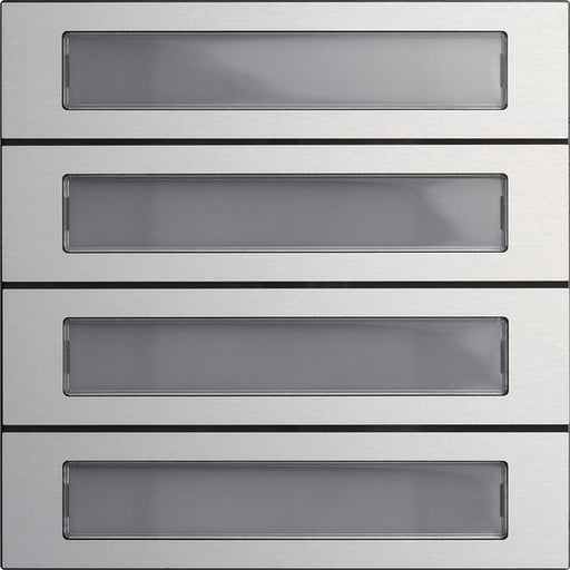 Gira - Funktionsmodul für Türkommunikation Ruftastenmodul 4fach 5534926 Aluminium