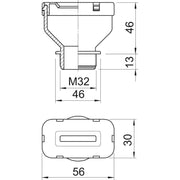 OBO Bettermann - Kabelverschraubung Flachkabelverschraubung 106 FL M32 6 30 f.Fl.Kabel 4-6 − 15 Stück