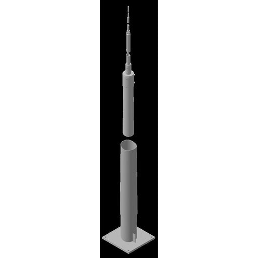 DEHN - Fangeinrichtung für Blitzschutz Tele-Blitzschutzmast TBM13.35MFP400 STTZN ÜFL 13,35m
