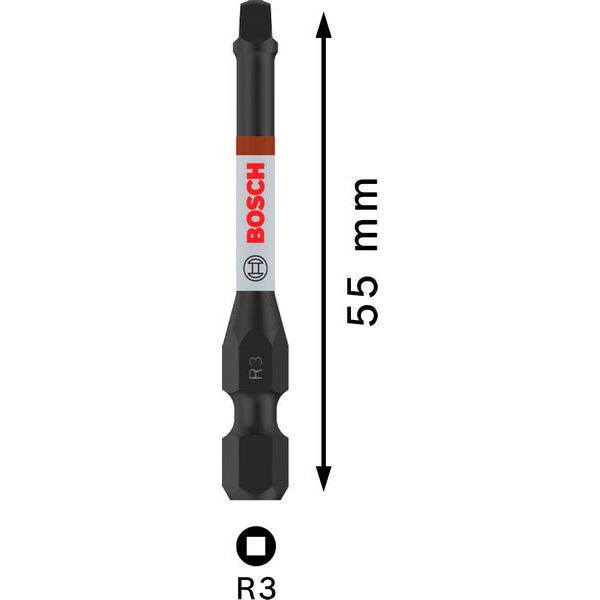 Bosch - Bit-Set PRO Robertson Impact Bit, 2608522552VE(2) R3, 55 mm, 2-tlg