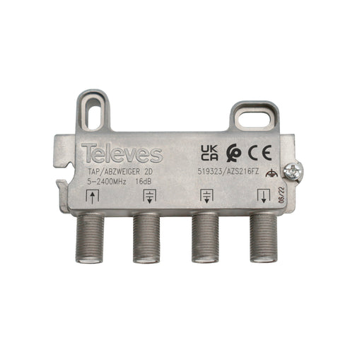 Televes - Abzweiger und Verteiler Abzweiger 2f AZS216FZ 16dB, 5-2400 MHz