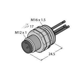 Turck - Sensor-Aktor-Adapter Flanschstecker EC-FSDE4-0,5/16