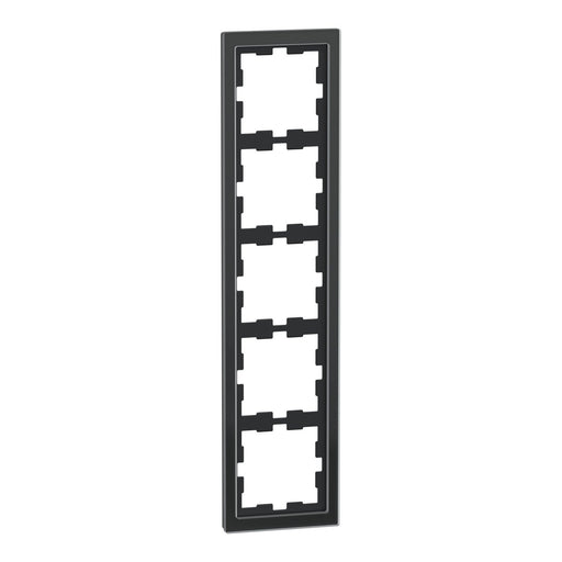 Merten - Abdeckrahmen Rahmen 5f.onyxsw MEG4050-6503 D-Life Glas