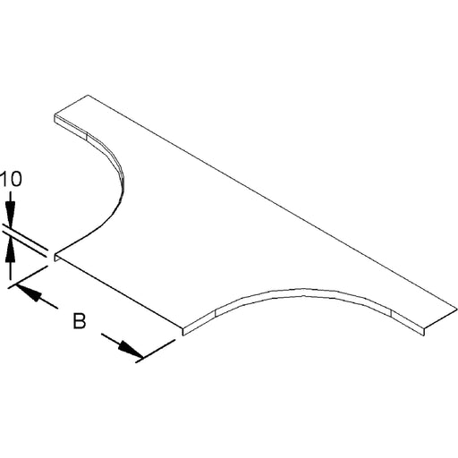 Rico - Deckel Anbau-Abzweigstück für Kabeltragsystem Abdeckung 15W12-300-T für Anbau-T-Stück