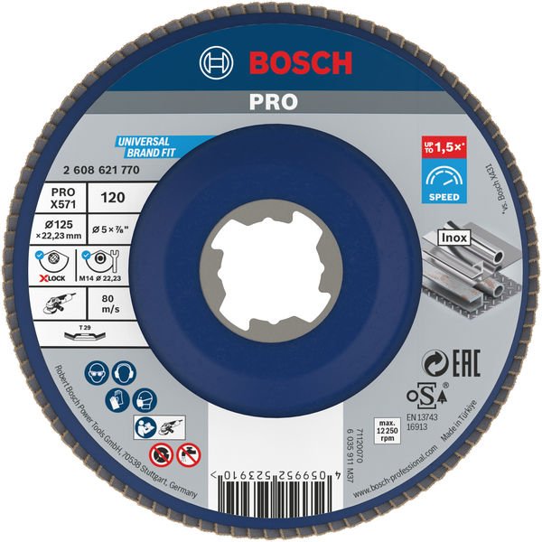 Bosch - Trenn-/Schleifscheibe PRO X571 2608621770 Fächerschleifscheibe