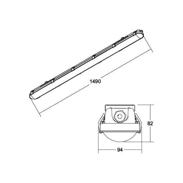 Brumberg Leuchten - Decken-/Wandleuchte LED-Notlichtlichtleuchte 78915114 EB 3h