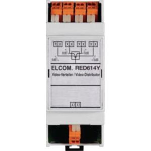 Elcom - Zusatzgerät für Türkommunikation Videoverteiler RED614Y 4-fach 2Draht REG