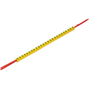 Weidmüller - Kabelmarkierungssystem Leitermarkierer CLI R 02-3 GE/SW Y m.Montagedorn − 10 Stück