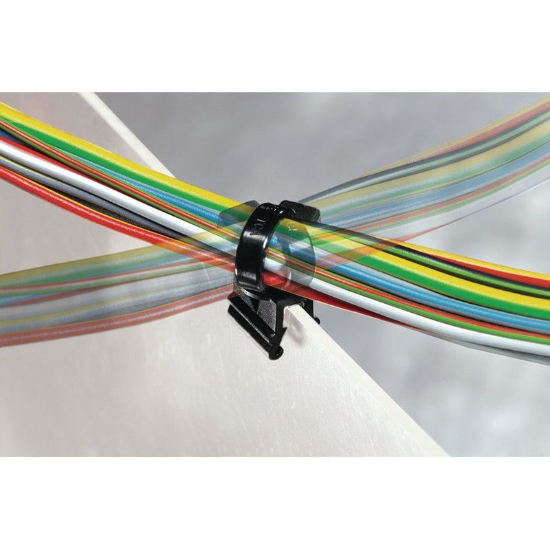 HellermannTyton - Kabelbinder Befestigungsbinder 156-01601 Edgeclip CBTO50R HS − 500 Stück