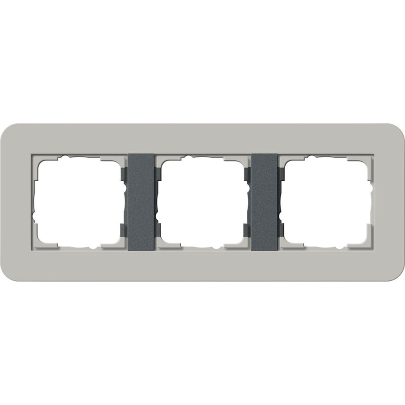 Gira - Abdeckrahmen 3fach 0213422 Grau/Anthrazit