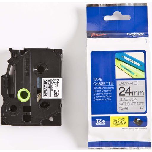 Brother - Schriftband Schriftbandkassette TZe-M951 si./metallic schwarz